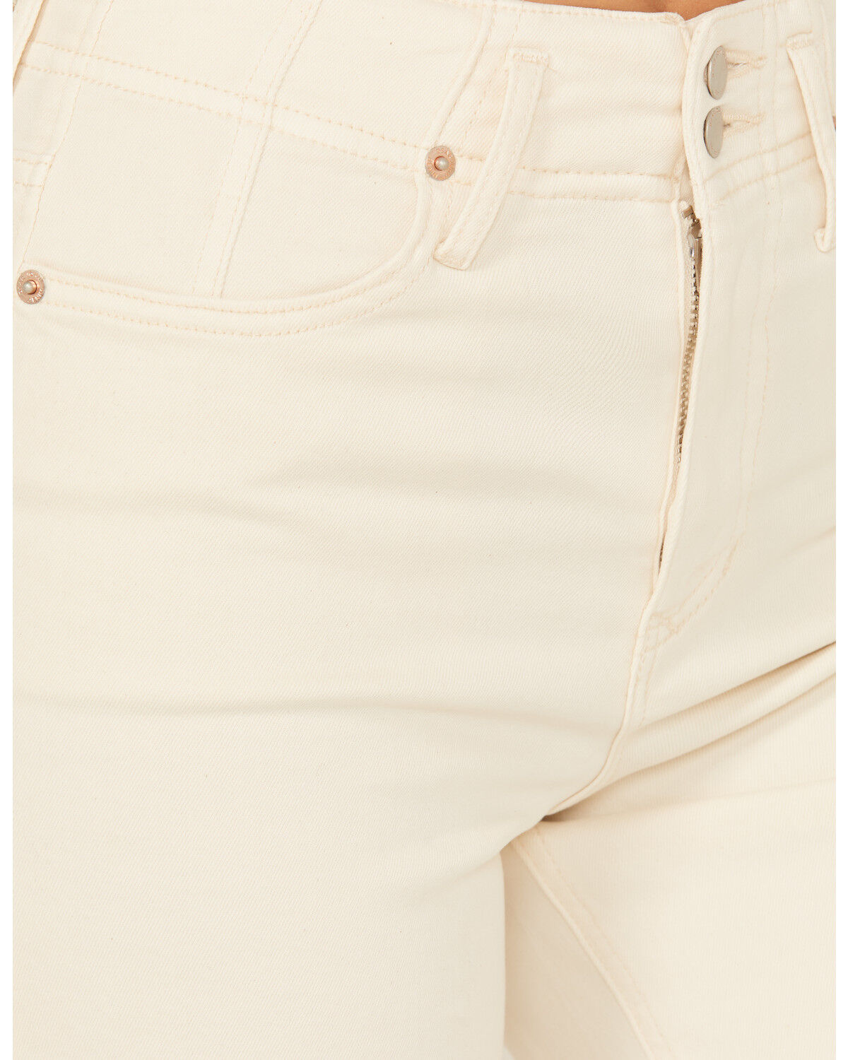 Image #2 - Dear John Women's Holly High Rise Cuffed Straight Stretch Denim Jeans, Wheat, hi-res