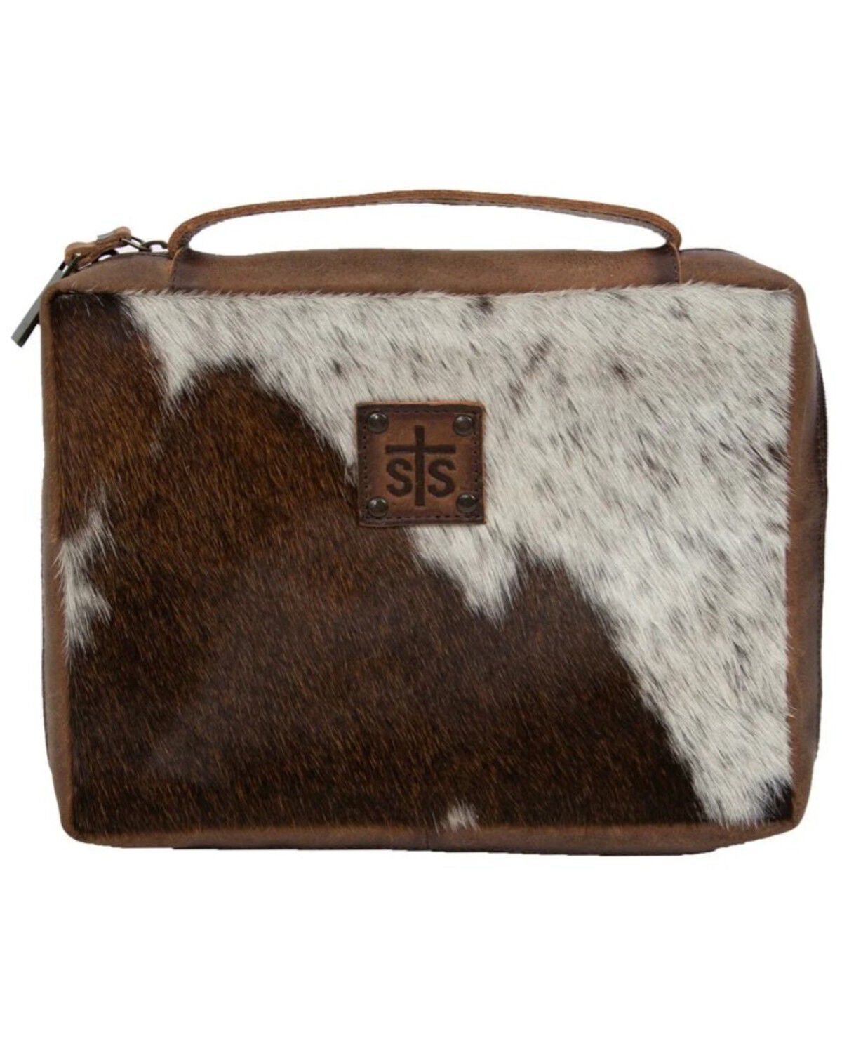 Image #1 - STS Ranchwear by Carroll Cowhide Bible Cover, Distressed Brown, hi-res