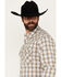 Image #2 - Wrangler 20X Men's Plaid Print Long Sleeve Snap Western Shirt, Sand, hi-res