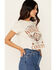 Image #2 - Shyanne Women's Chase Whiskey Not Cowboys Short Sleeve Graphic Tee , Cream, hi-res