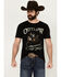 Image #1 - Cody James Men's Outlaw Short Sleeve Graphic T-Shirt, Black, hi-res