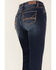 Image #4 - Rock & Roll Denim Women's Medium Wash Mid Rise Riding Bootcut Jeans, Blue, hi-res