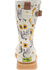 Image #5 - Western Chief Women's Rooster Mid Rain Boots - Round Toe, Cream, hi-res