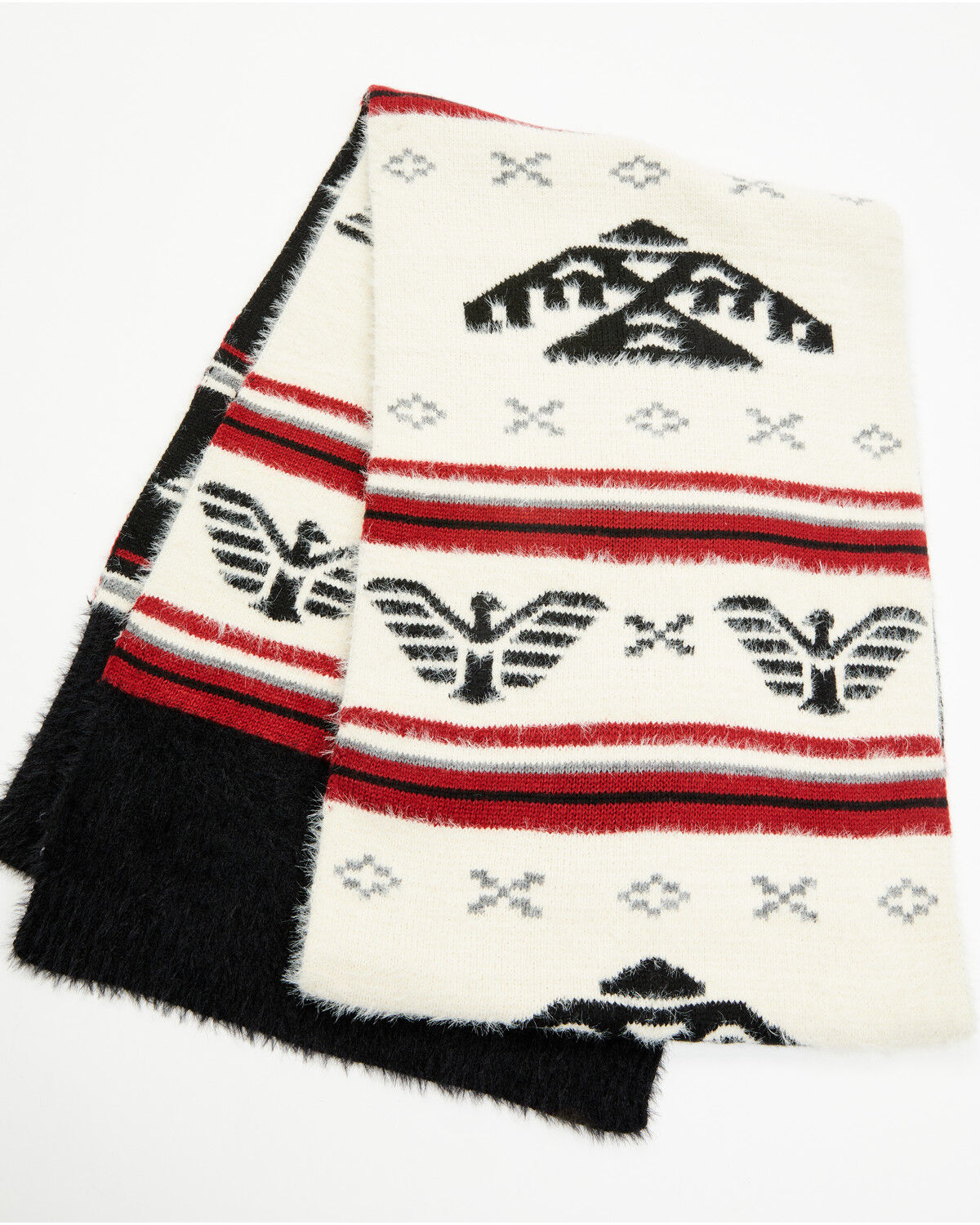 Image #2 - Idyllwind Women's Rialto Thunderbird Southwestern Print Scarf, Black, hi-res