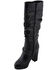 Image #2 - Milwaukee Leather Women's Slouch Platform Boots - Round Toe, Black, hi-res