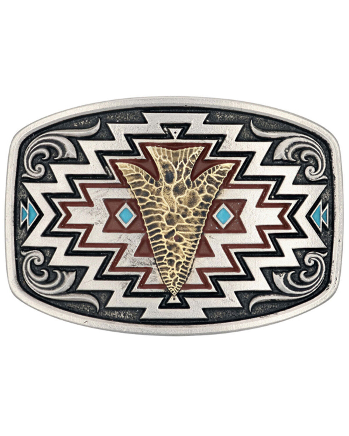 Image #1 - Montana Silversmiths Women's Center Of It All Arrow Belt Buckle, Silver, hi-res