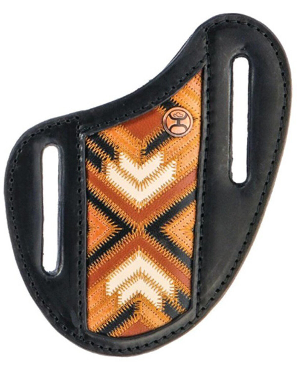 Image #1 - Hooey Montezuma Southwestern Pancake Knife Sheath, Black/brown, hi-res