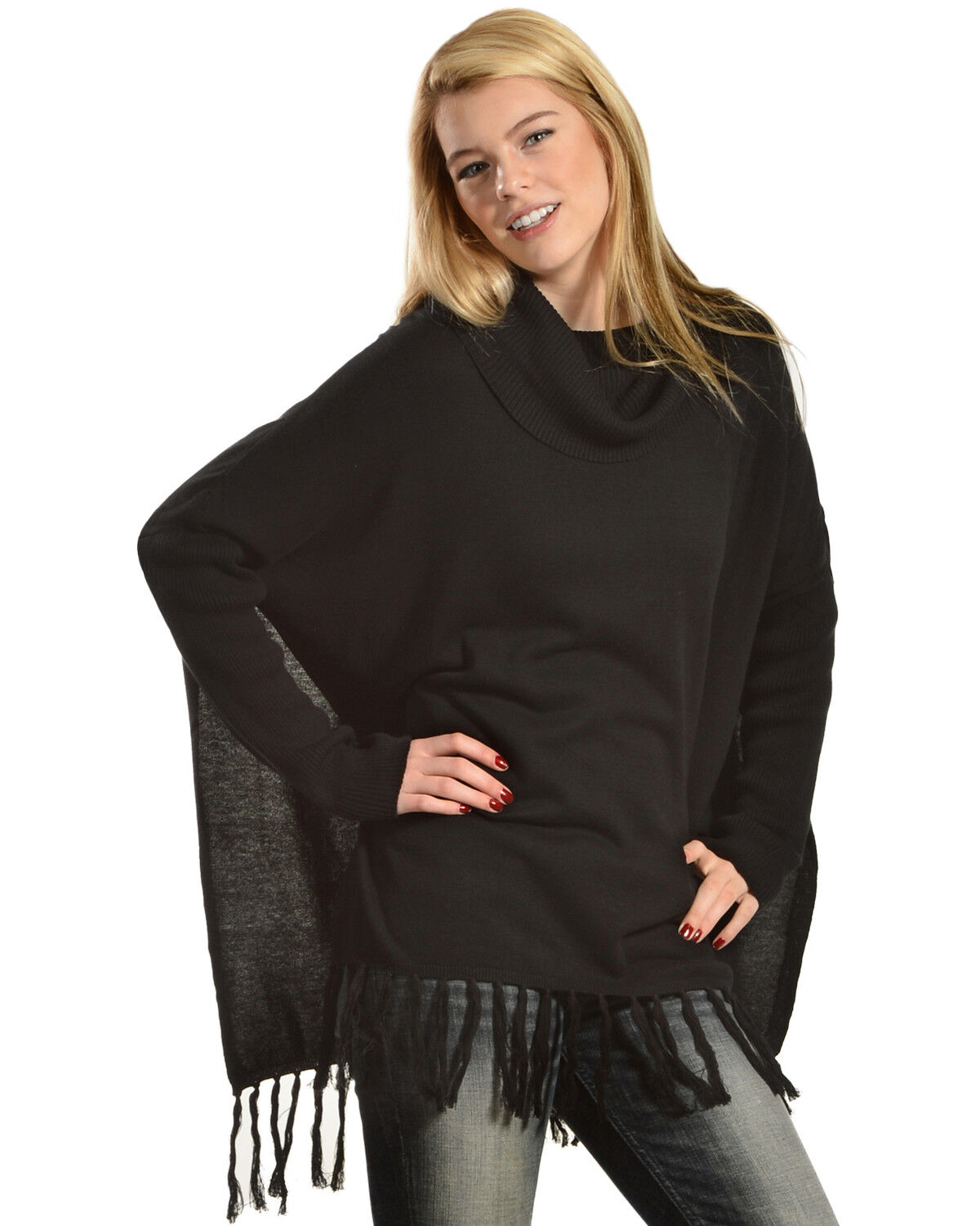 black tunic sweater