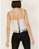 Image #4 - Understated Leather Women's Finish Line Corset, White, hi-res
