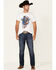 Cody James Men's Home Of The Free Graphic Short Sleeve T-Shirt , White, hi-res