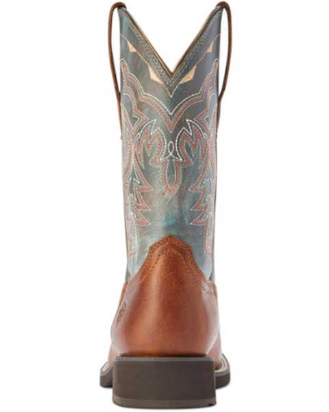 Image #3 - Ariat Women's Delilah Western Boots - Broad Square Toe, Teal, hi-res