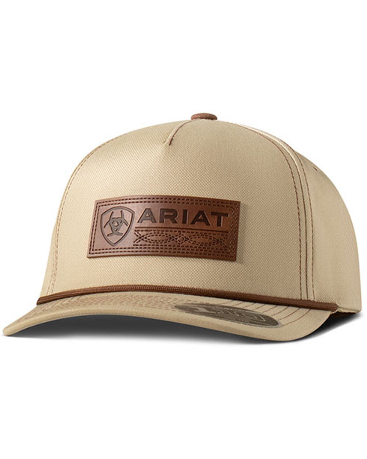 Ariat Men's Boot Stitch Patch Ball Cap, Brown, hi-res