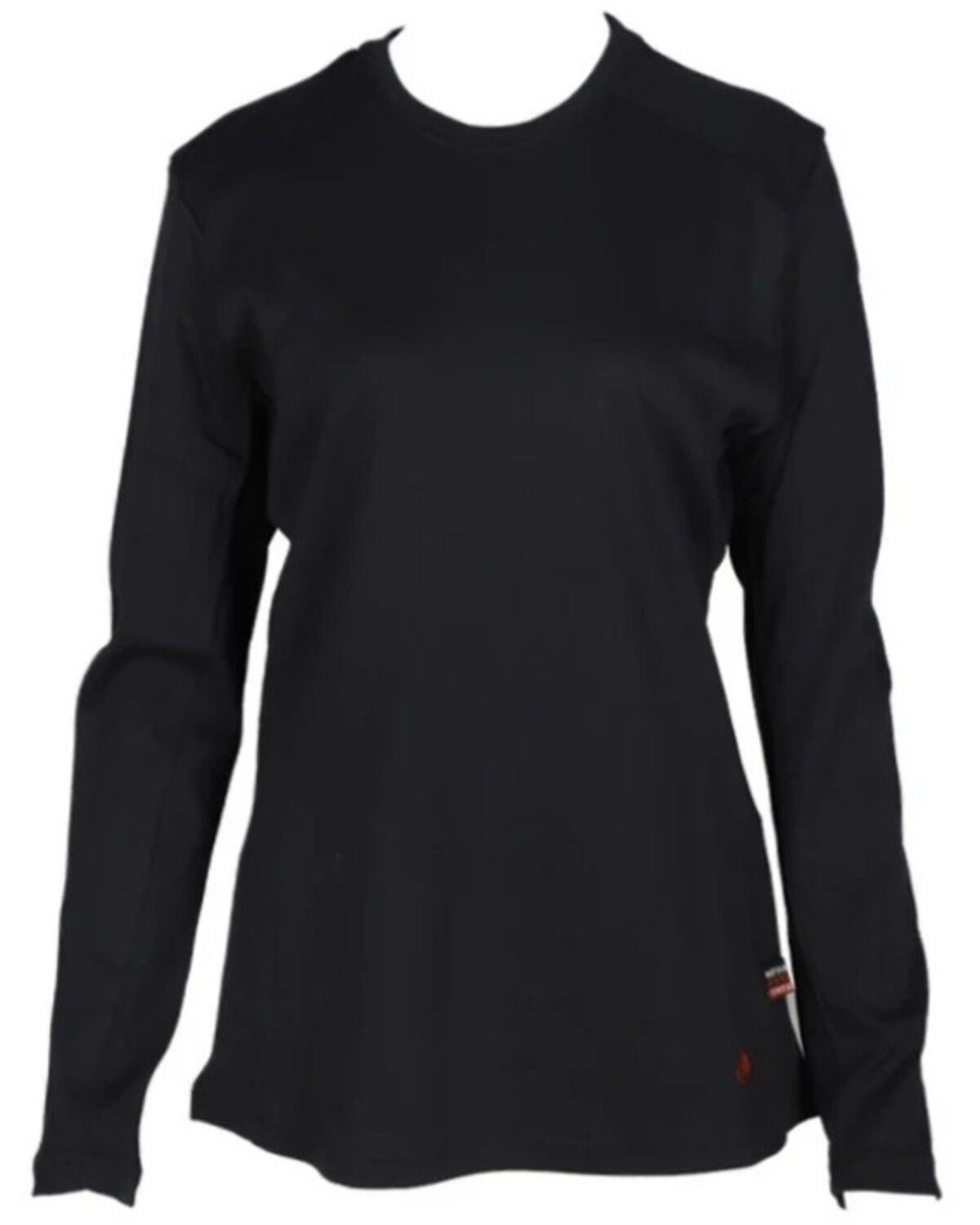 Image #1 - Forge Workwear Women's FR Crew Neck Long Sleeve Work Tee, Navy, hi-res