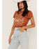 Shyanne Women's Follow The Sun Desert Graphic Tee, Brown, hi-res