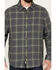 Image #3 - Brothers and Sons Men's Casual Plaid Print Long Sleeve Button-Down Western Flannel Shirt, Charcoal, hi-res