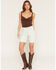 Image #1 - Wrangler Women's Light Wash High Rise Longline Stretch Denim Shorts, Light Wash, hi-res