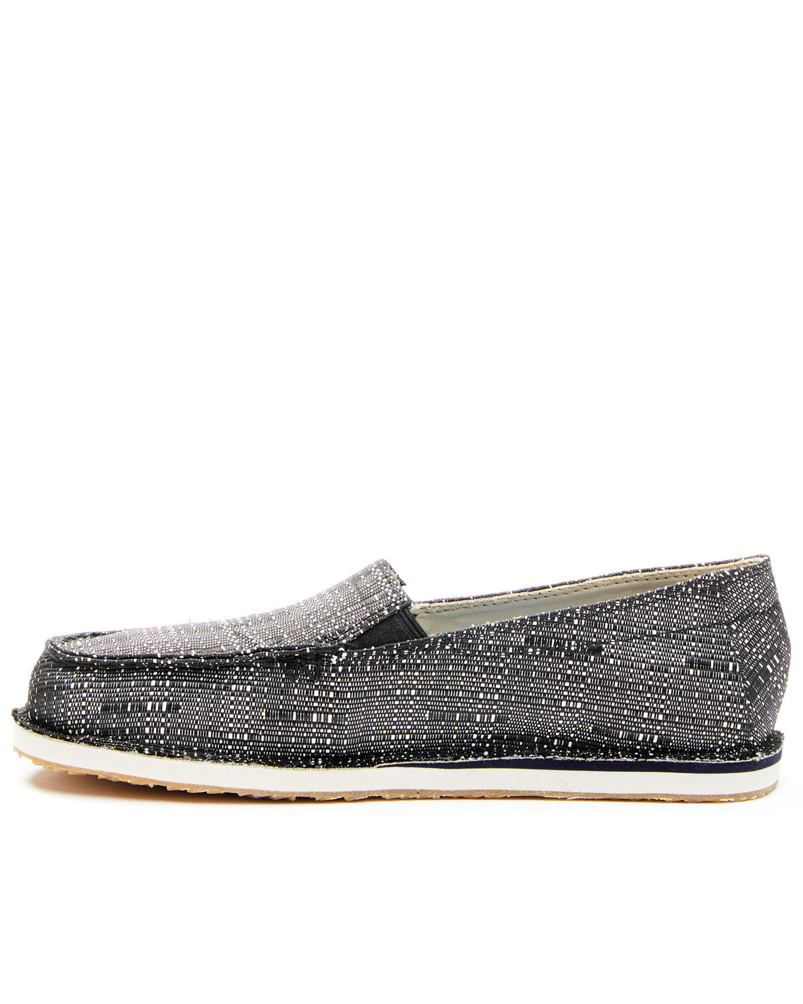 Image #3 - Wrangler Footwear Women's Casual Loafer Shoes - Moc Toe, Black/white, hi-res