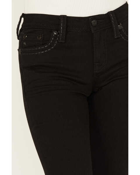 Image #4 - Miss Me Women's Classic Mid Rise Stretch Bootcut Jeans , Black, hi-res