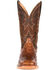 Durango Men's Wheat Brown Exotic Full-Quill Ostrich Western Boots - Square Toe, Brown, hi-res