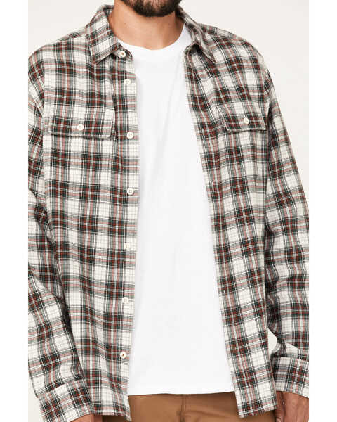 Image #3 - Brothers and Sons Men's Everyday Plaid Long Sleeve Button Down Western Flannel Shirt , Sand, hi-res