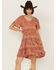 Image #2 - Bila Women's Toluca Short Sleeve Mini Dress, Caramel, hi-res