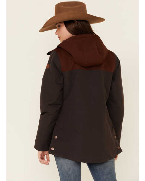 Image #4 - Cinch Women's Color Block Hooded Storm Flap Barn Coat , , hi-res