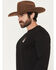 Image #3 - RANK 45&reg; Men's Serape Logo Bull Pixel Long Sleeve Graphic T-Shirt, Black, hi-res