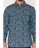 Image #3 - Moonshine Spirit&reg; Men's Open Mic Paisley Print Long Sleeve Snap Western Shirt, Blue, hi-res