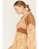 Image #2 - Miss Me Women's Floral Print Long Sleeve Midi Dress, Rust Copper, hi-res