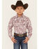 Image #1 - Cowboy Hardware Boys' Floral Paisley Print Long Sleeve Snap Western Shirt , , hi-res