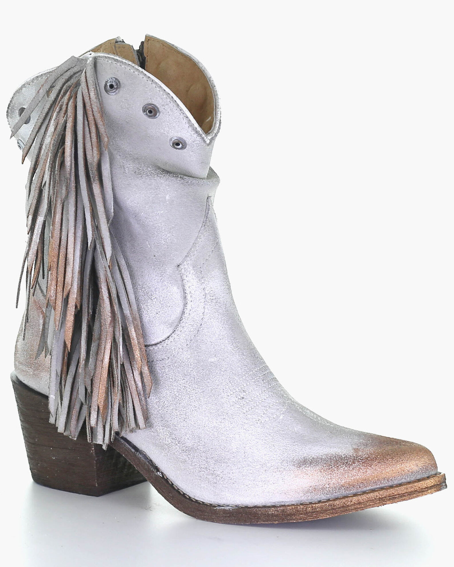 Women's short discount boots with fringe