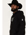 Hooey Men's "Tres" Logo Hooded Sweatshirt, Black, hi-res