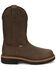 Image #2 - Justin Men's 11" Carbide Pull-On Work Boots - Soft Toe, Brown, hi-res