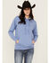 Image #2 - Ariat Women's Boot Barn Exclusive Logo Hoodie, Blue, hi-res