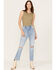 Image #1 - Rolla's Women's Light Medium Wash High Rise Bleeker Original Straight Jeans, Medium Wash, hi-res