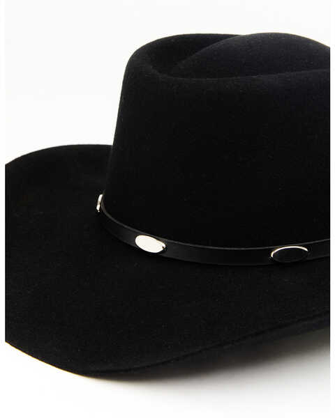 Cody James Men's 3X Wool Gambler Western Hat, Black, hi-res