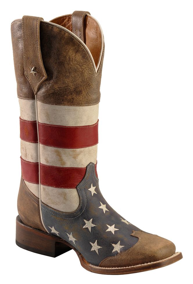 Roper American Flag Cowboy Boots - Square Toe | Sheplers