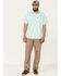 Hooey Men's Habitat Sol Short Sleeve Pearl Snap Western Shirt , Teal, hi-res