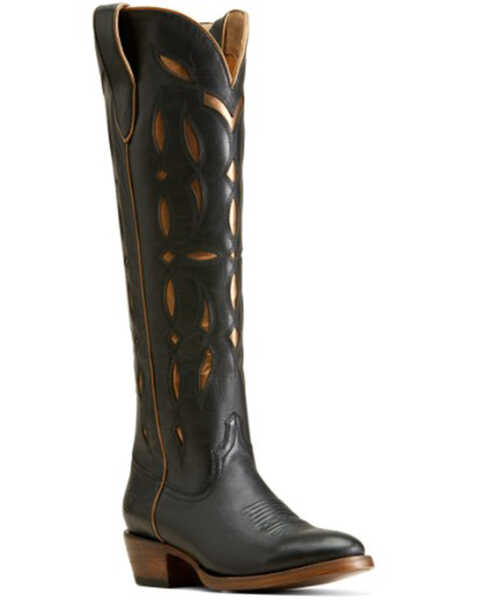 Image #1 - Ariat Women's Saylor StretchFit Western Boots - Round Toe, Black, hi-res