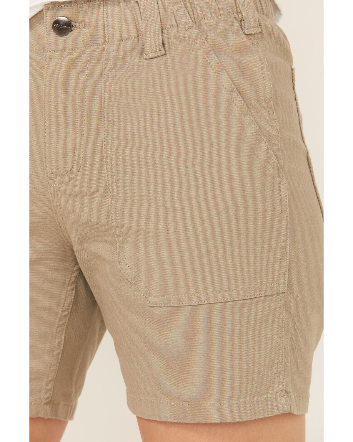 Image #2 - Carhartt Women's Rugged Flex® Relaxed Fit Canvas Work Shorts, Light Grey, hi-res