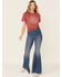 Ali Dee Women's God Bless Cowgirls Graphic Tee , Rust Copper, hi-res