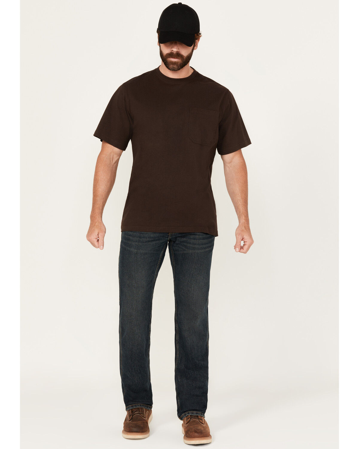 Image #1 - Ariat Men's Rebar M7 McCoy Dark Wash Durastretch Slim Straight Work Jeans, Blue, hi-res