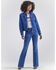 Image #6 - Wrangler® X Barbie™ Women's Dark Wash Barbie™ Logo Zip Front Denim Jacket , Dark Wash, hi-res