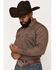 Image #2 - Cody James Men's Fireball Geo Print Long Sleeve Snap Western Shirt - Big, Brown, hi-res