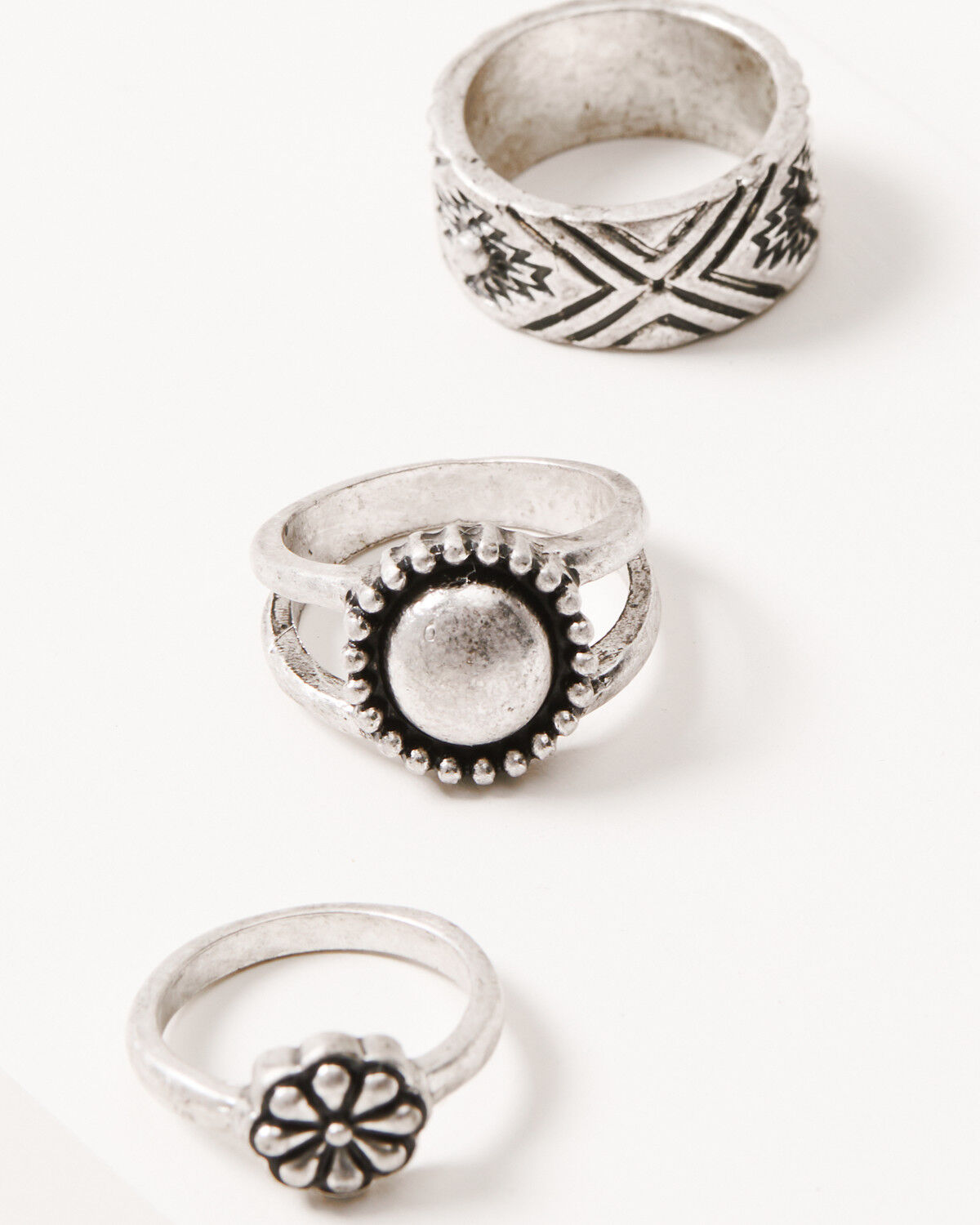 Image #1 - Shyanne Women's Shiloh Ridge Ridge Ring Set - 3 Piece, Silver, hi-res