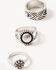 Image #1 - Shyanne Women's Shiloh Ridge Ridge Ring Set - 3 Piece, Silver, hi-res