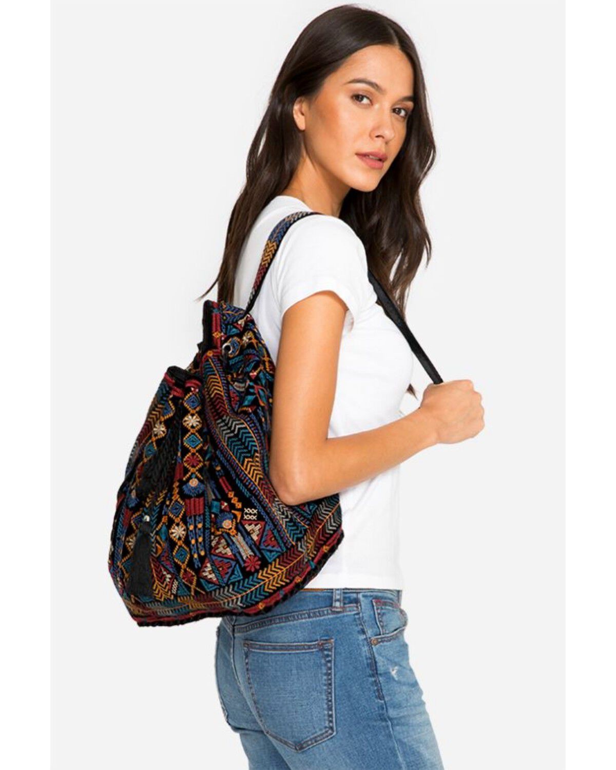 drawstring backpack women's