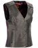 Image #1 - Milwaukee Leather Women's Phoenix Stud Embroidered Snap Front Vest - 4X, Black/purple, hi-res