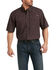 Image #1 - Ariat Men's VentTEK Outbound Short Sleeve Button-Down Western Shirt - Tall, Chocolate, hi-res