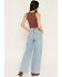 Image #3 - Levi's Women's Invested Indigo Light Wash Cinch Baggy Denim Jeans, Light Wash, hi-res